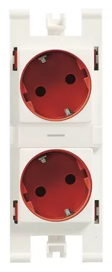 Блок из 2-х розеток SCHUKO для специальных сетей красн. ABB T1088 RJ