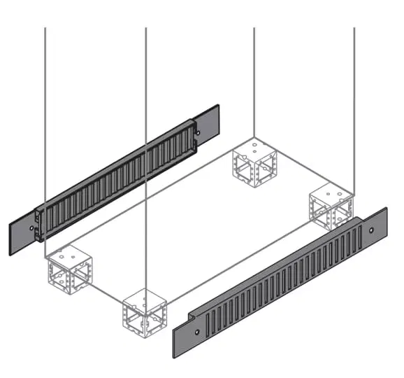 Фланец цоколя вент.100х800мм (уп.2шт) ABB ZN0008