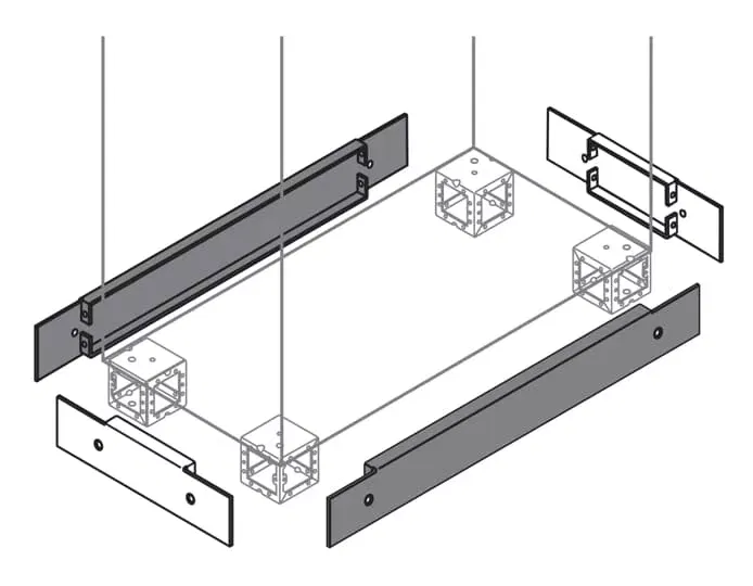 Фланец цоколя бок. 100х300мм (уп.2шт) ABB ZN3011