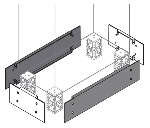 Фланец цоколя 200х400мм (уп.2шт) ABB ZN4002