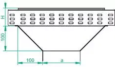 Вертикальный тройник - продольный TRP400H100 BAKS 114640
