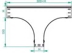 Вертикальный тройник - поперечный TRSBP200H110 BAKS 128820