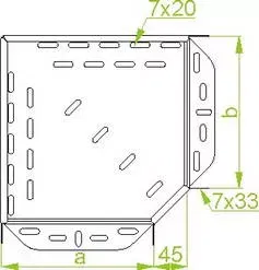 Угол 90° горизонтальный KKJ300H80 182130 BAKS