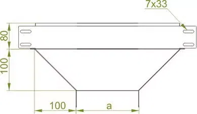 Вертикальный тройник - продольный TRBJ400H80 BAKS 188540