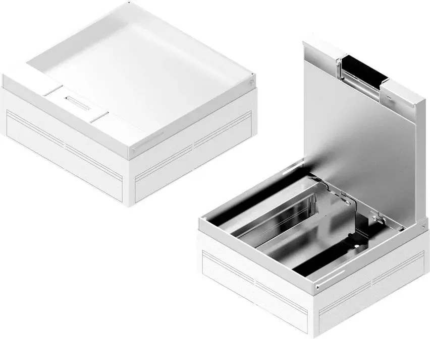 Оцинкованная коробка с блокировкой открытия и алюминиевой крышкой POKZA280H110W BAKS 232830