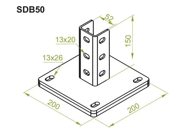 Кровельная опора SDB50 BAKS 631010