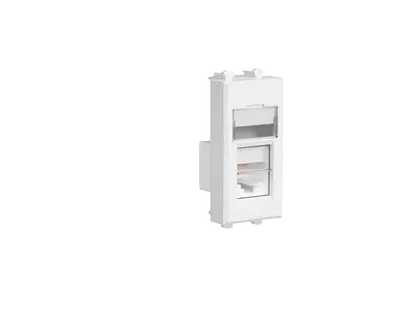 Компьютерная розетка RJ-45 модульная, кат.6 экранированная, "Avanti", "Белое облако", 1 модуль DKC 4400391