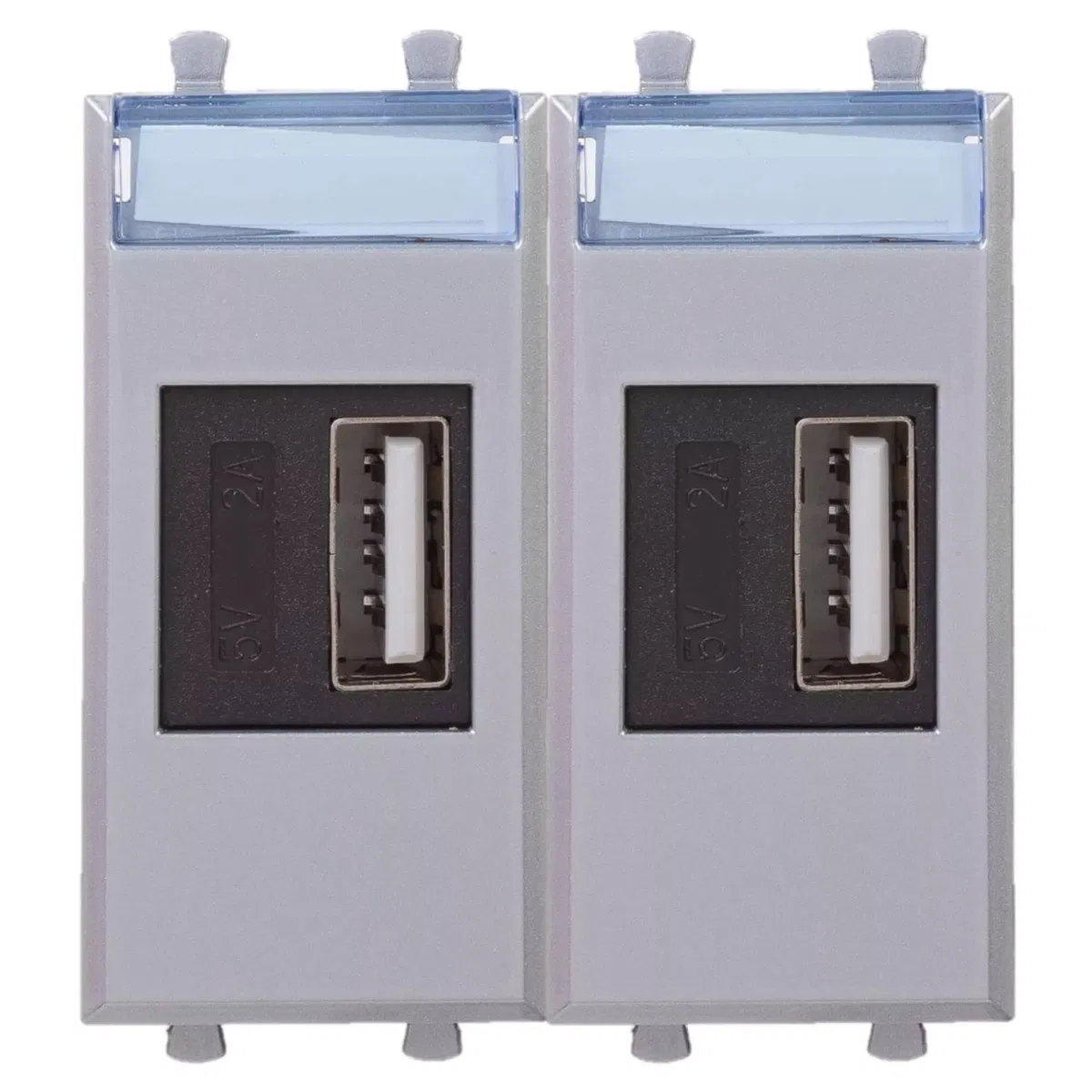 USB зарядное устройство модульное, "Avanti", "Закаленная сталь", 2 модуля DKC 4404542