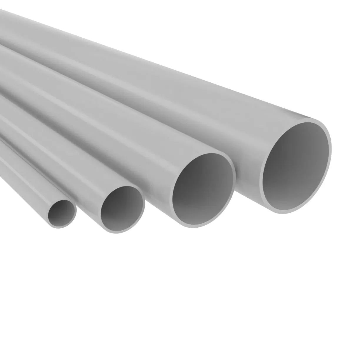 Труба ПВХ жёсткая гладкая д.50мм, тяжёлая, 2м, цвет серый DKC 62550