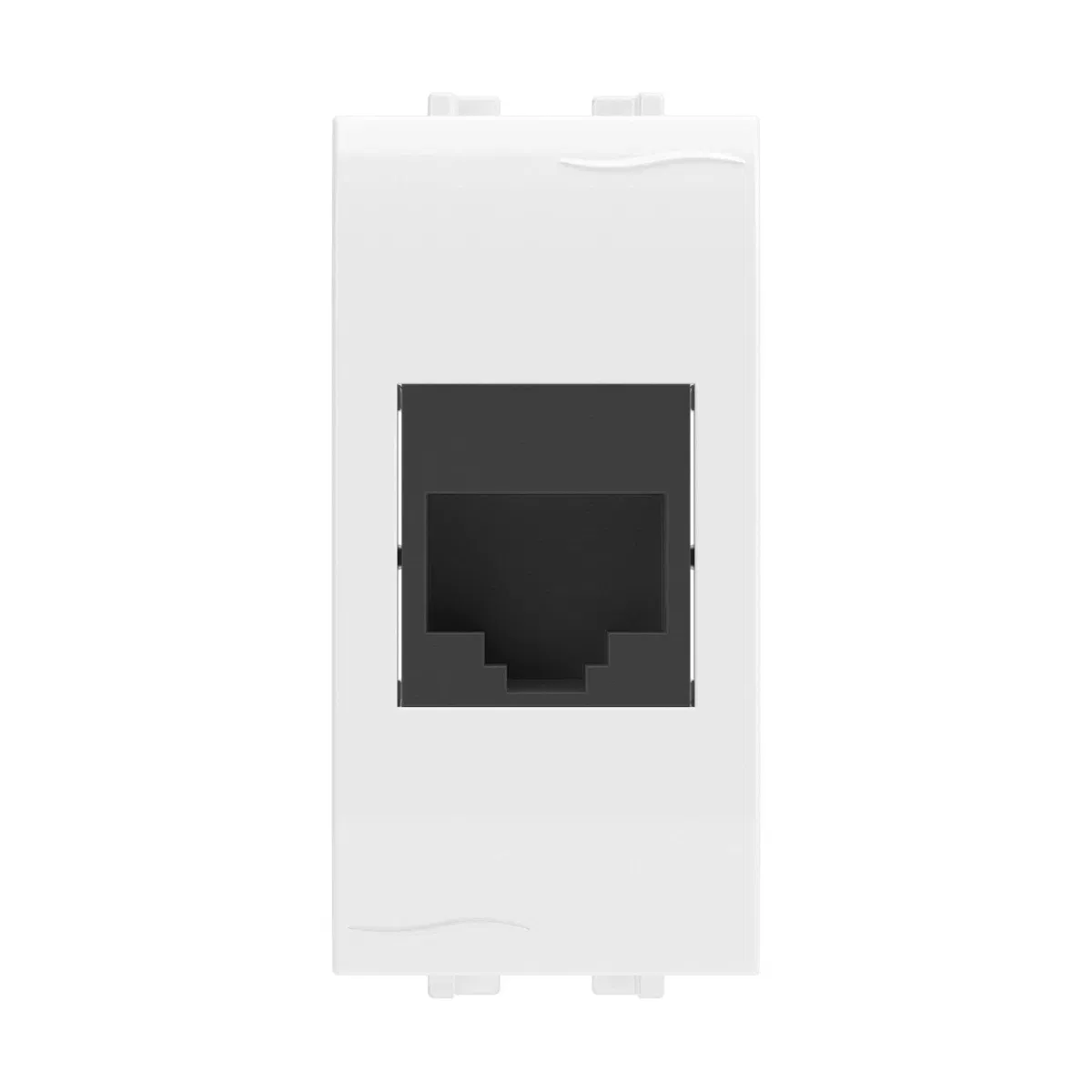 Компьютерная розетка RJ-45, кат.5E (разъем AMP), белая, 1мод. DKC 76646B
