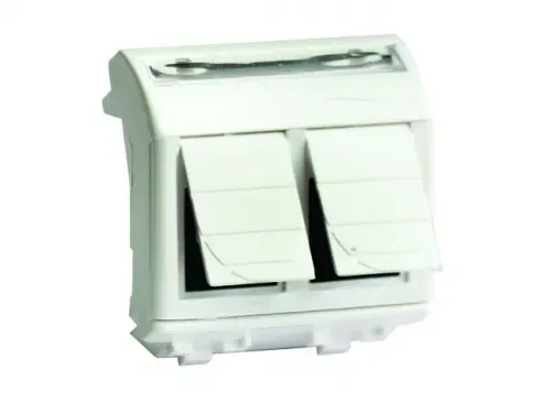 Ком.роз. двойная RJ45 кат.5e экран., 8P8C, Brava, черн., 2мод DKC 77459N