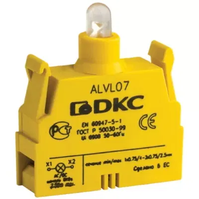 Контактный блок с клеммными зажимами под винт со светодиодом на 24В DKC ALVL24