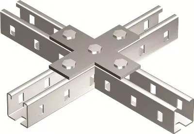 Пластина соединительная Х-обр., горячеоцинкованная DKC BMD1041HDZ