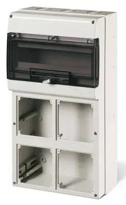 Корпус на 16 модулей и 4 поста с основанием 136х125 мм. DKC DIS6725416