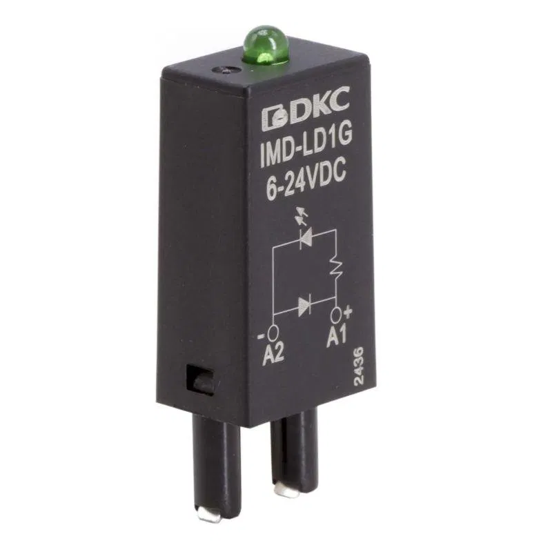 Модуль индикации и защиты LED зел.+диод (A1+) 6-24В DC DKC IMD-LD1G