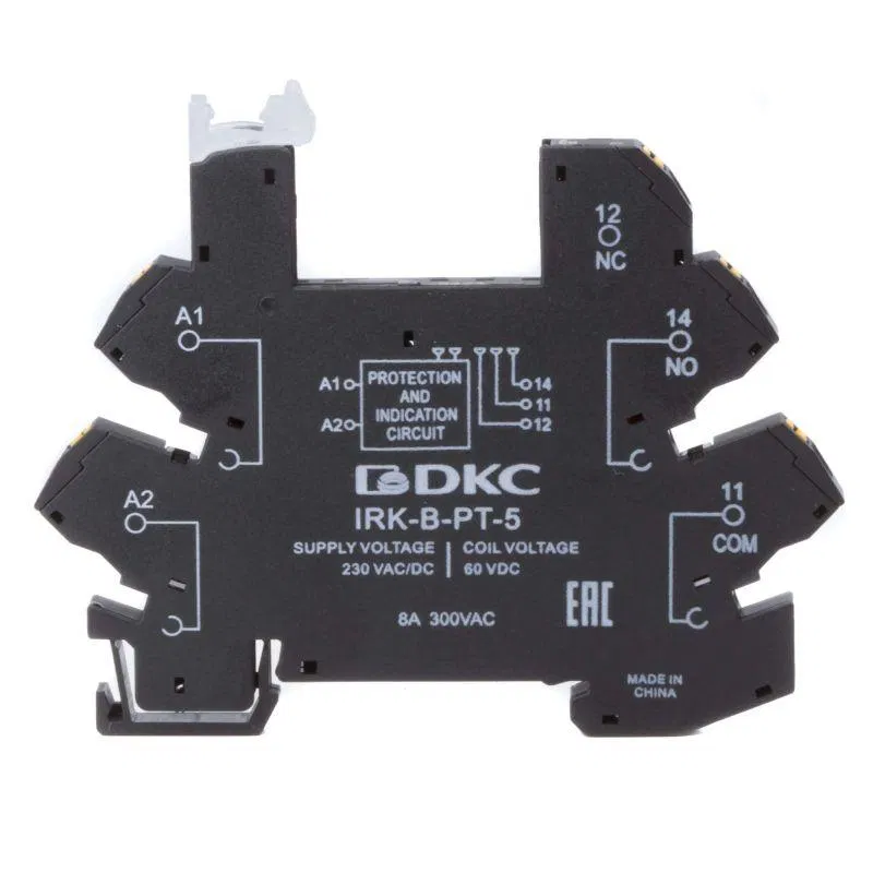 Колодка ультратонкая для реле RIS вх. напр. 230В AC/DC push-in клеммы DKC IRK-B-PT-5