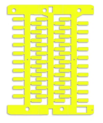 Маркировка для провода, жесткая, для трубочек. 4х12мм. Желтая DKC NUT12Y