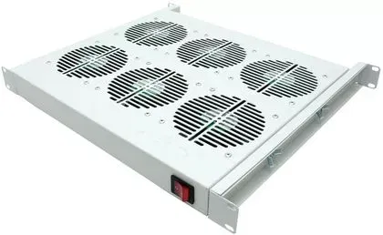 Вентиляторный модуль 19", 4 вент. с термостатом RAL 7035 DKC R519VSIT4FT