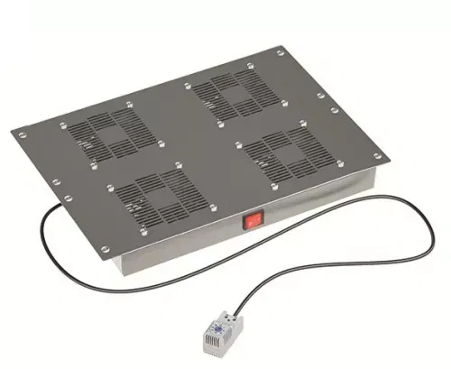 Вентиляторный модуль 19", 4 вент. с термостатом RAL 9005 DKC R519VSIT4FTB
