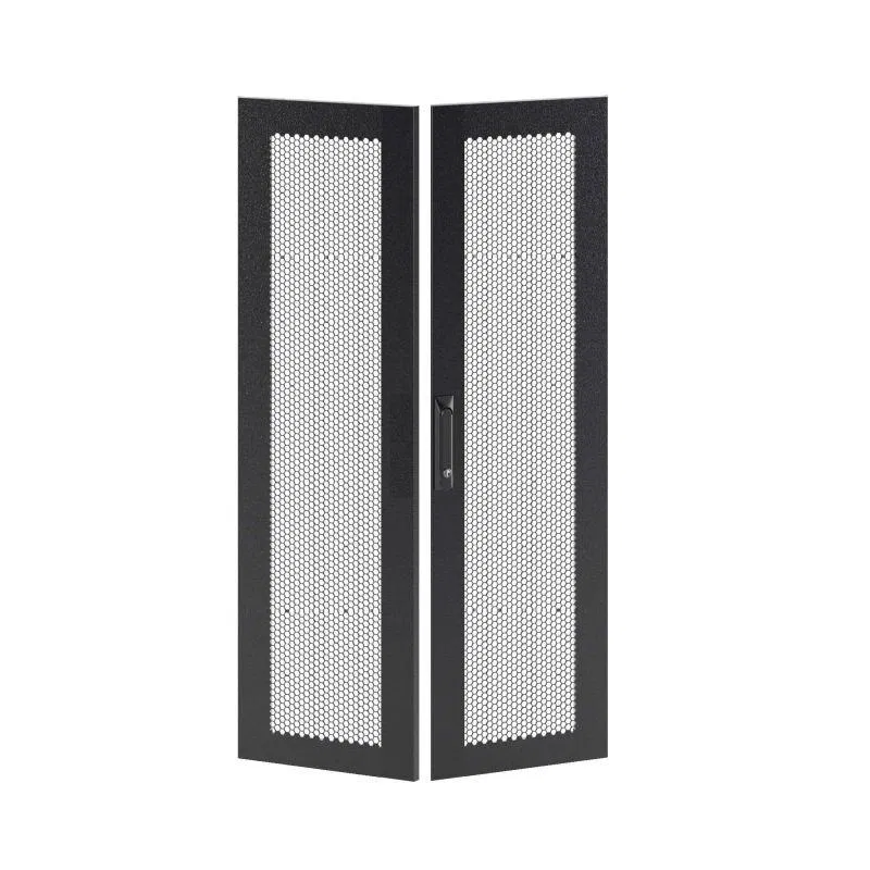 Дверь двустворчатая для IT-CQE 1200х800 перфорир. RAL9005 DKC RBITCPMD1280