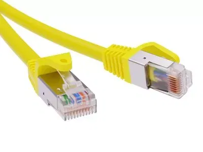 Патч-корд экранированный CAT5E F/UTP 4х2, LSZH, желтый, 1.5м DKC RN5EFU4515YL