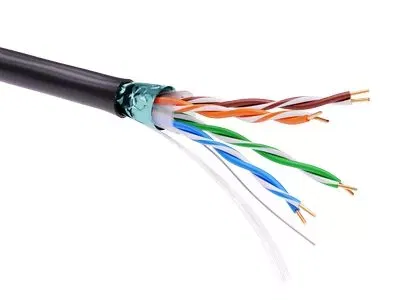 Информационный кабель экранированный F/UTP 4х2 CAT5E, PE, чёрный DKC RN5EFUPE3BK