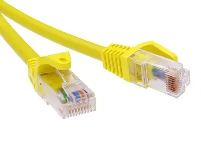 Патч-корд неэкранированный CAT5E U/UTP 4х2, LSZH, желтый, 1.0м DKC RN5EUU4510YL