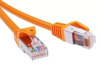 Патч-корд экранированный CAT6A F/UTP 4х2, LSZH, оранжевый, 0.5м DKC RN6AFU4505OR
