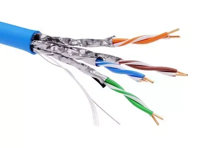 Информационный кабель экранированный  U/FTP 4х2 CAT6A, LSZH, синий DKC RN6AUFLS5BL