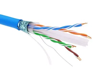 Информационный кабель экранированный F/UTP 4х2 CAT6, LSZH, синий DKC RN6FULS3BL