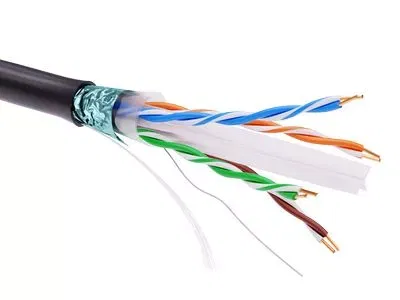 Информационный кабель экранированный F/UTP 4х2 CAT6, PE, чёрный DKC RN6FUPE3BK