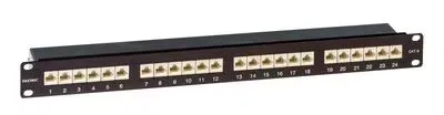 Патч-панель 19",1U,CAT6, 24 порта RJ45, экранированная DKC RN6PPF241BK