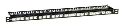 Патч-панель наборная 19",0,5U, под 24 модуля Keystone, UTP/STP DKC RNKPP2405BK