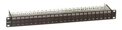 Патч-панель наборная с шторками 19",1U, под 24 модуля Keystone, UTP/STP DKC RNKPPF241BK