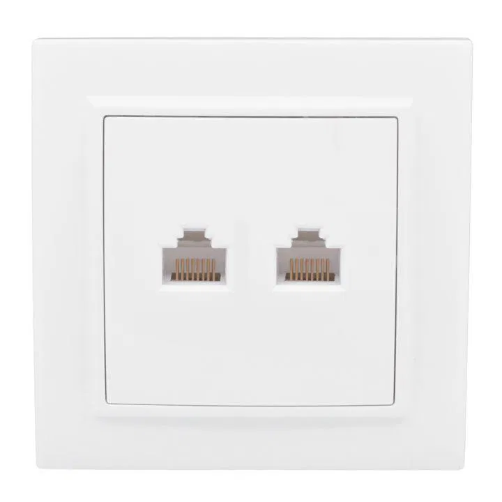 Розетка компьютерная 2-м СП Минск RJ45 бел. EKF ERK02-035-10