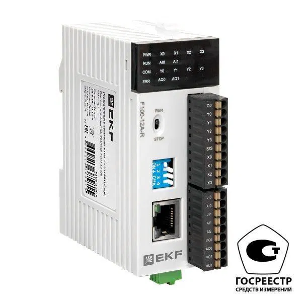 Контроллер программируемый F100 12 в/в PRO-Logic (с поверкой) EKF F100-12A-R-V