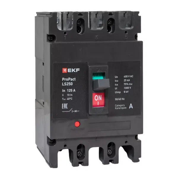 Выключатель автоматический 3п 125А 25кА LS250 ProPact EKF mccb-250-25-3-125-ls