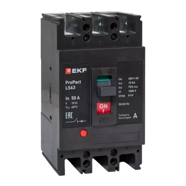 Выключатель автоматический 3п 50А 15кА LS63 ProPact EKF mccb-63-15-3-50-ls