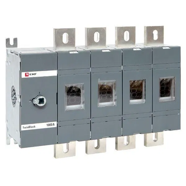 Рубильник 4п 1000А без рукоятки управления TwinBlock EKF tb-s-1000-4p