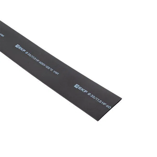 Трубка термоусадочная ТУТ нг 35/17.5 черн. 1м (уп.25м) PROxima EKF tut-35-b-1m