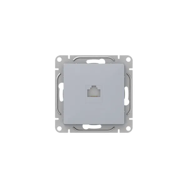 Розетка компьютерная 1-м СП Эпика RJ45 кат.5 механизм алюм. EKF UP1-SOA-RJ45-5