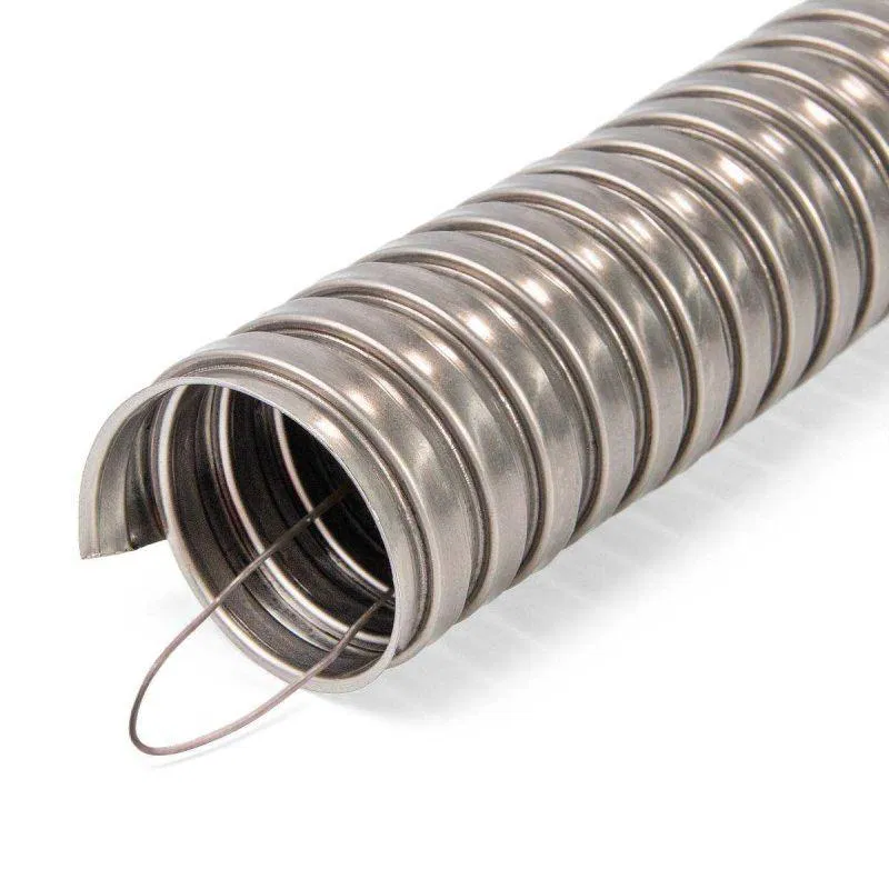 Металлорукав МР "INOX" 16 с протяжкой нерж. сталь (уп.50м) Fortisflex 87706