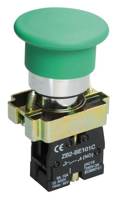 Кнопка управления "Грибок" LAY5-BC31 1НО зел. IEK BBG70-BC-K06