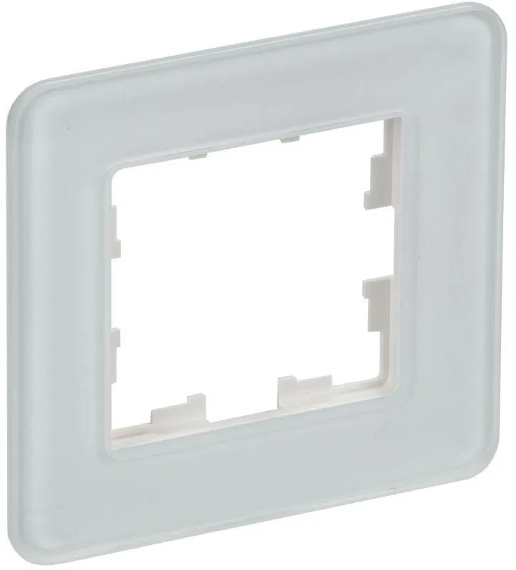 Рамка 1-м BRITE РУ-1-2-Бр стекло бел. RE IEK BR-M12-G-41-K01