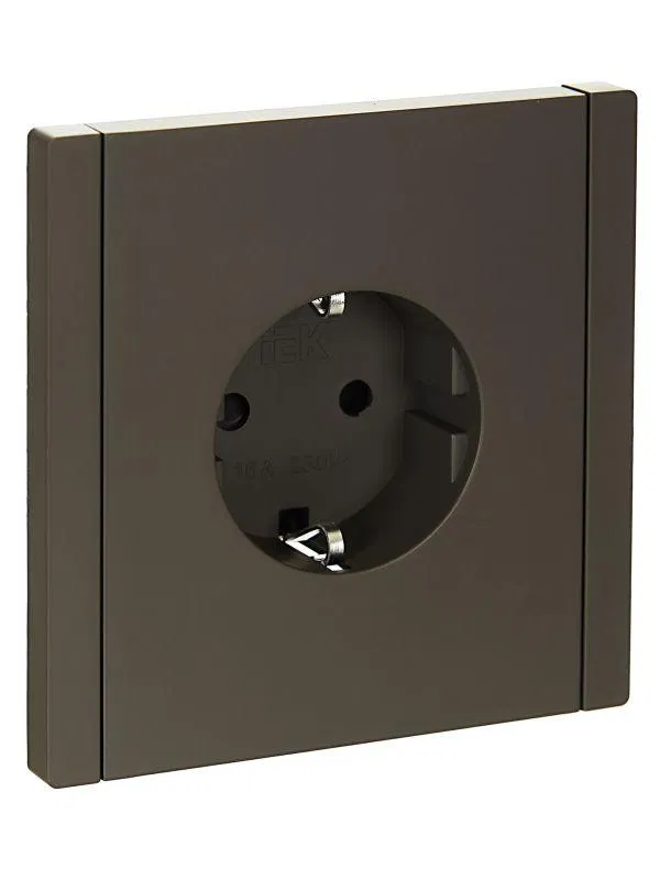 Розетка СП FORTE&PIANO FP315 16А с заземл. защ. шторки винт. крепл. сер. IEK FP-R14-16-K03