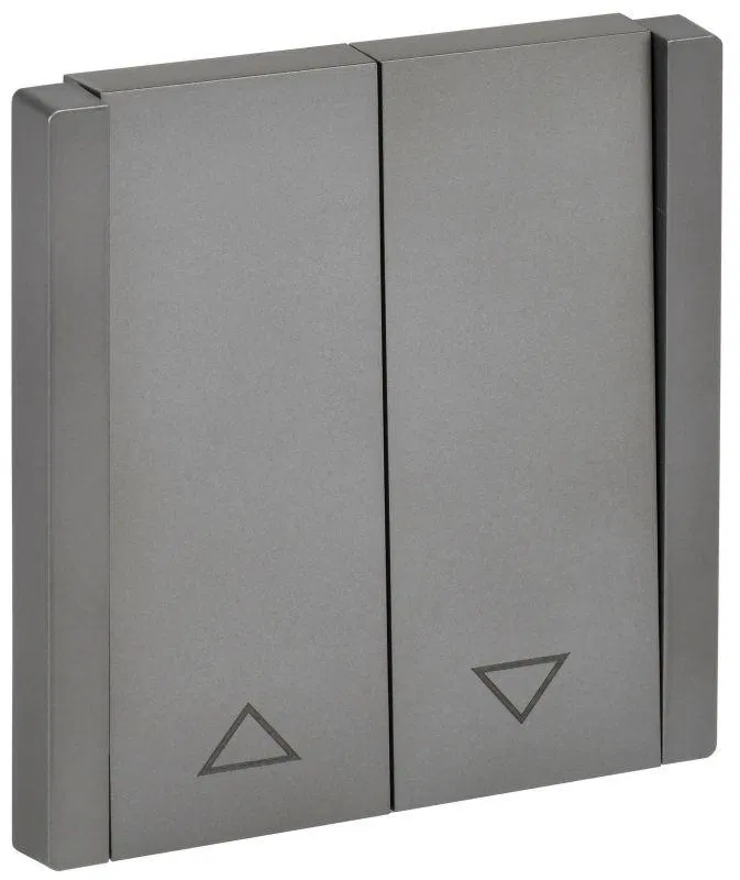 Выключатель жалюзи СП FORTE&PIANO 10А FP511 сталь IEK FP-V15-0-10-1-K46