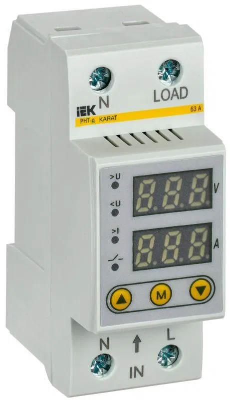 Реле напряжения и тока РНТ-д 1ф 36мм 63А KARAT IEK IVC21-1-63