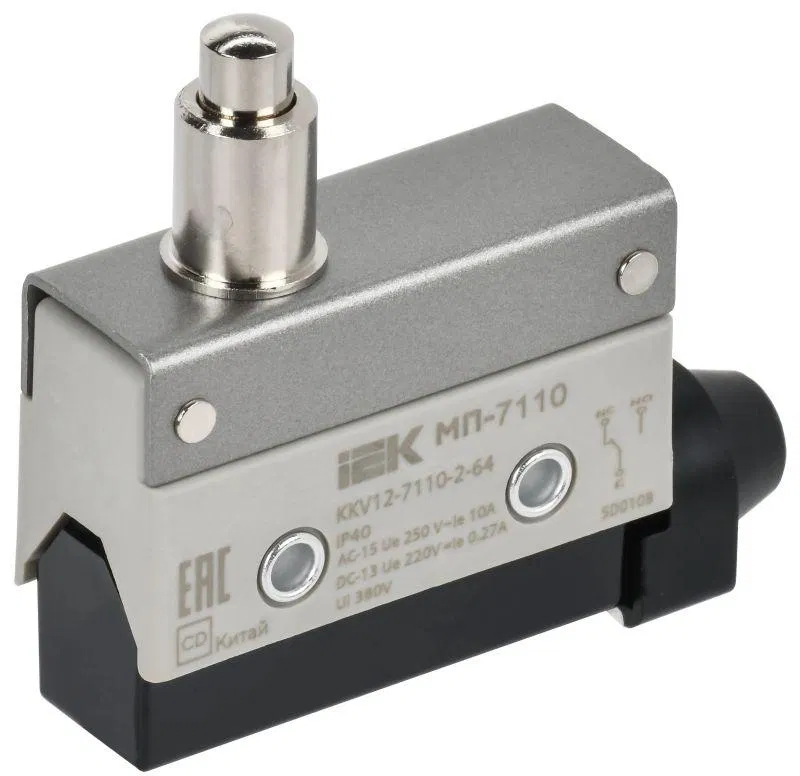 Микропереключатель концевой МП-7110 удлин. толкатель IP40 IEK KKV12-7110-2-64