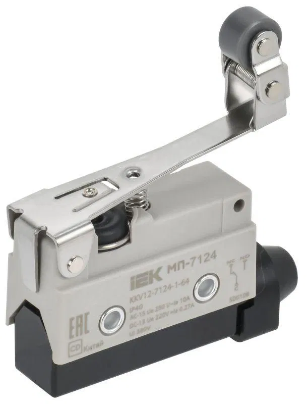 Микропереключатель концевой МП-7124 рычаг с рег. рол. IP40 IEK KKV12-7124-1-64