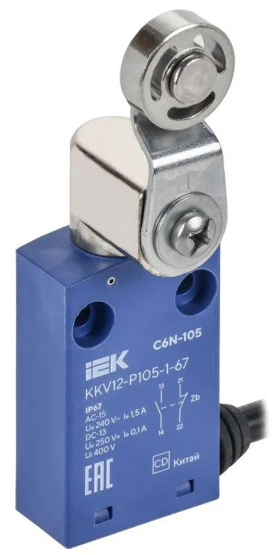 Выключатель концевой C6N-105 рычаг с мет. рол. IP67 IEK KKV12-P105-1-67